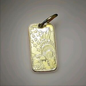 999 Fine Silver AG Eagle Pendant  / Charm - New - 15mm - 1.10g - USA Made